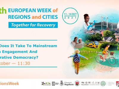 What does it take to mainstream citizen engagement and deliberative democracy? Join our Participatory Lab on October 13th during the European Week of Regions and Cities